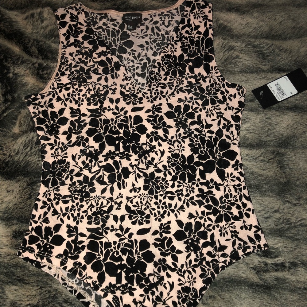 Velour burn out bodysuit